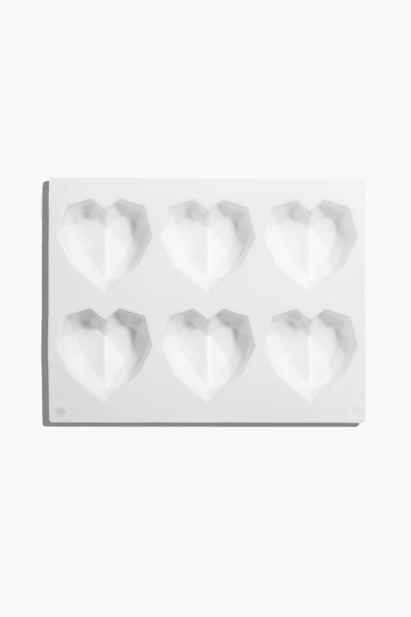 Heart Bomb Mold / Geometric Heart Chocolate Mold / Valentine Heart