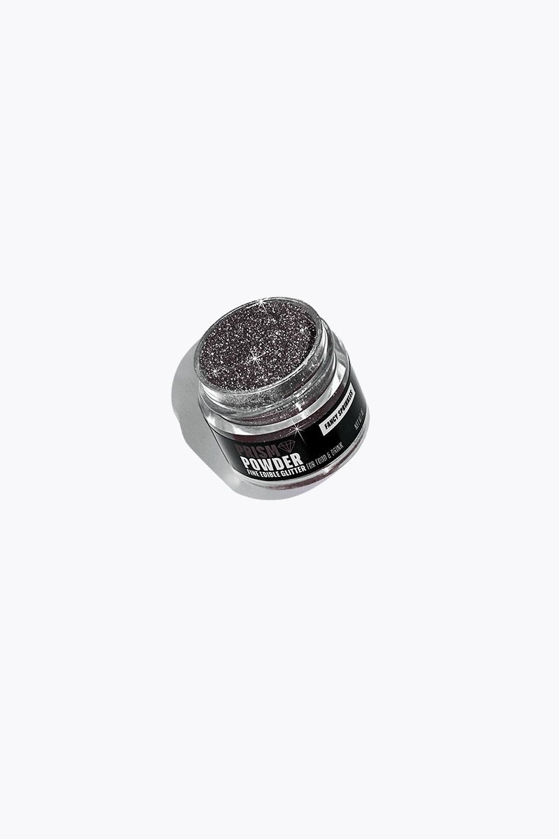 Black Edible Glitter for Drinks and Food, Onyx Black Prism Powder