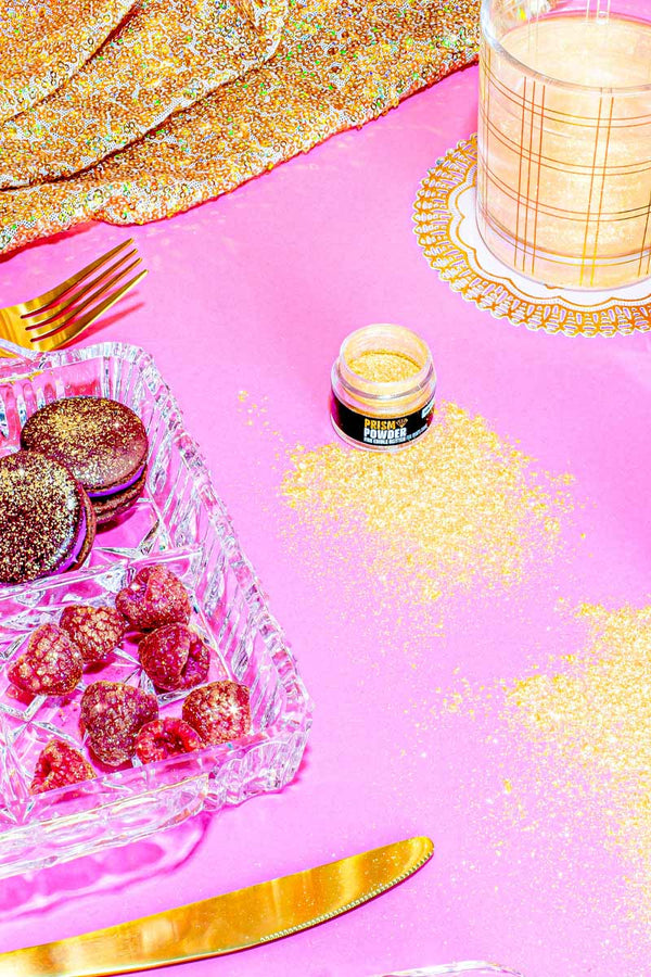 Gold Prism Powder and Edible Glitter For Drinks and Food